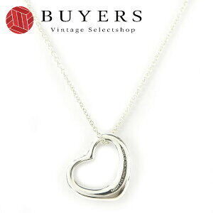Tiffany Co Open Heart Necklace Silver Elsa Peretti Accessory